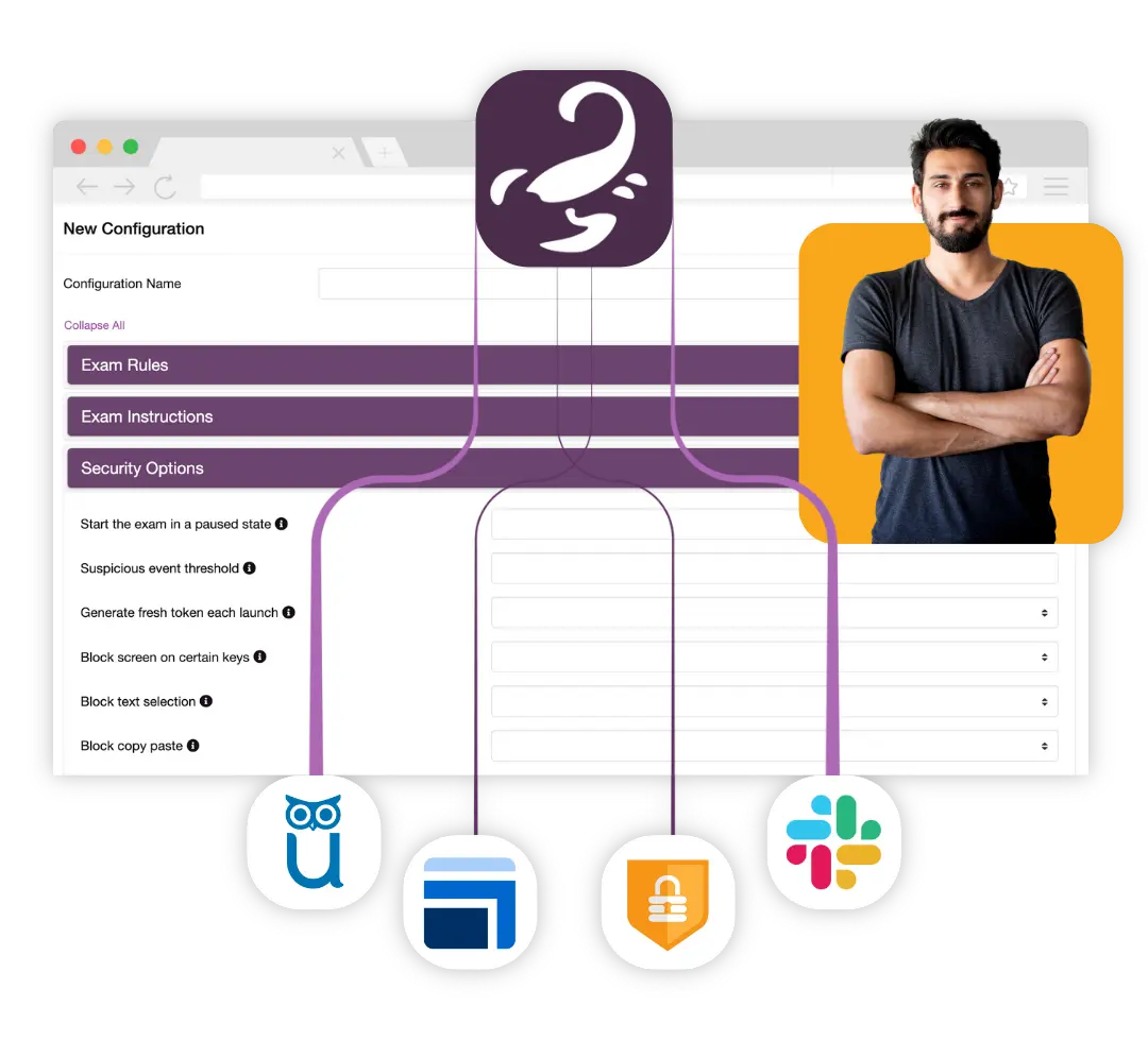 Access limitless integrations with Scorpion's exam software