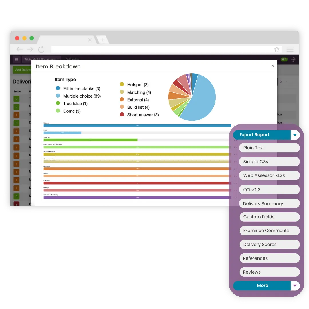 Download reports with the Scorpion test managing system